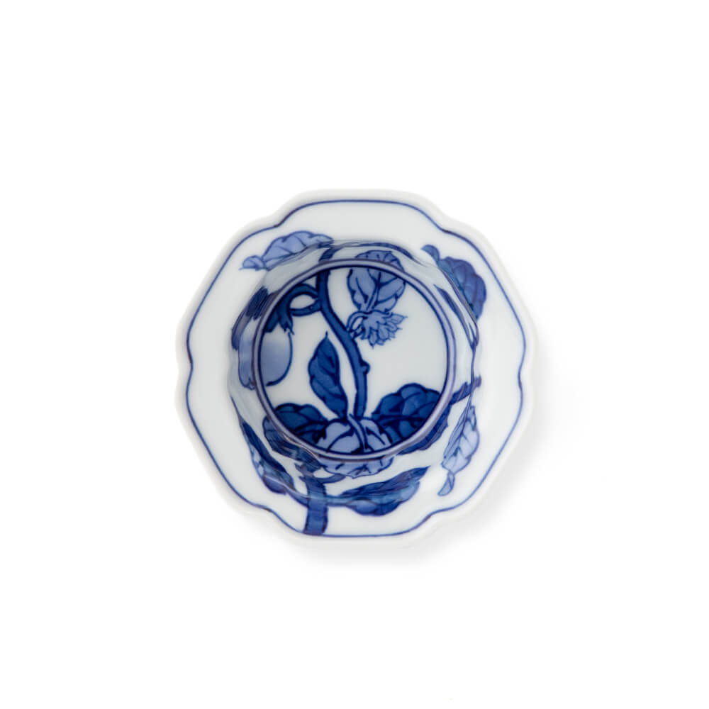 染付茄子絵　猪口